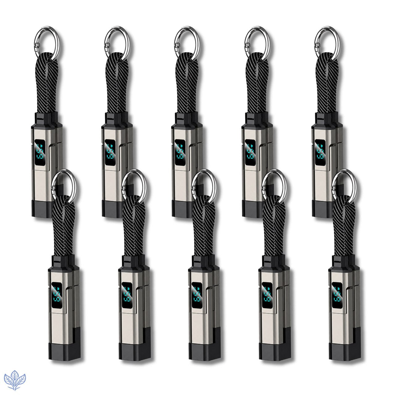 4-in-1 Digital Display Keychain Charging Cable