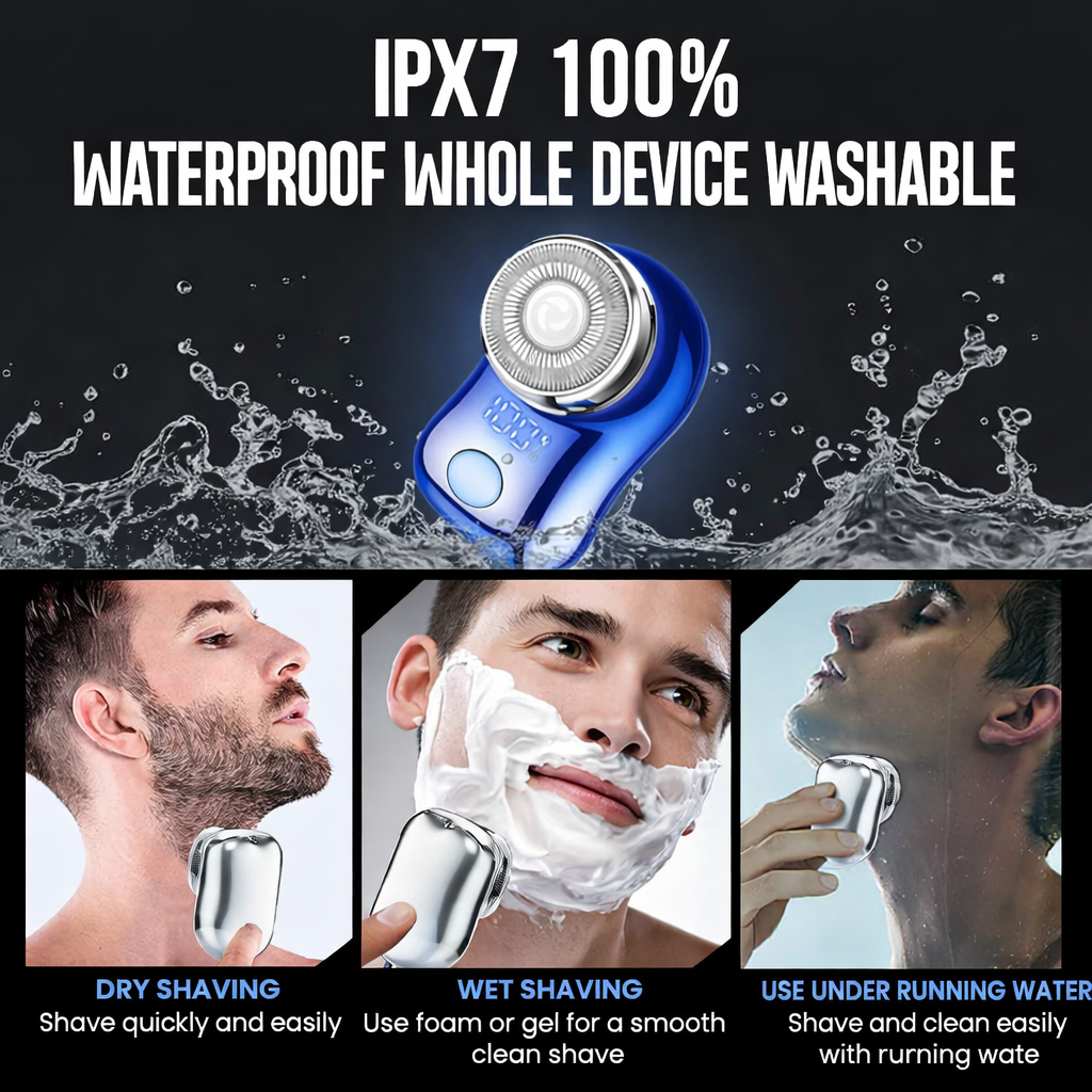 IPX7 waterproof wet and dry shaving