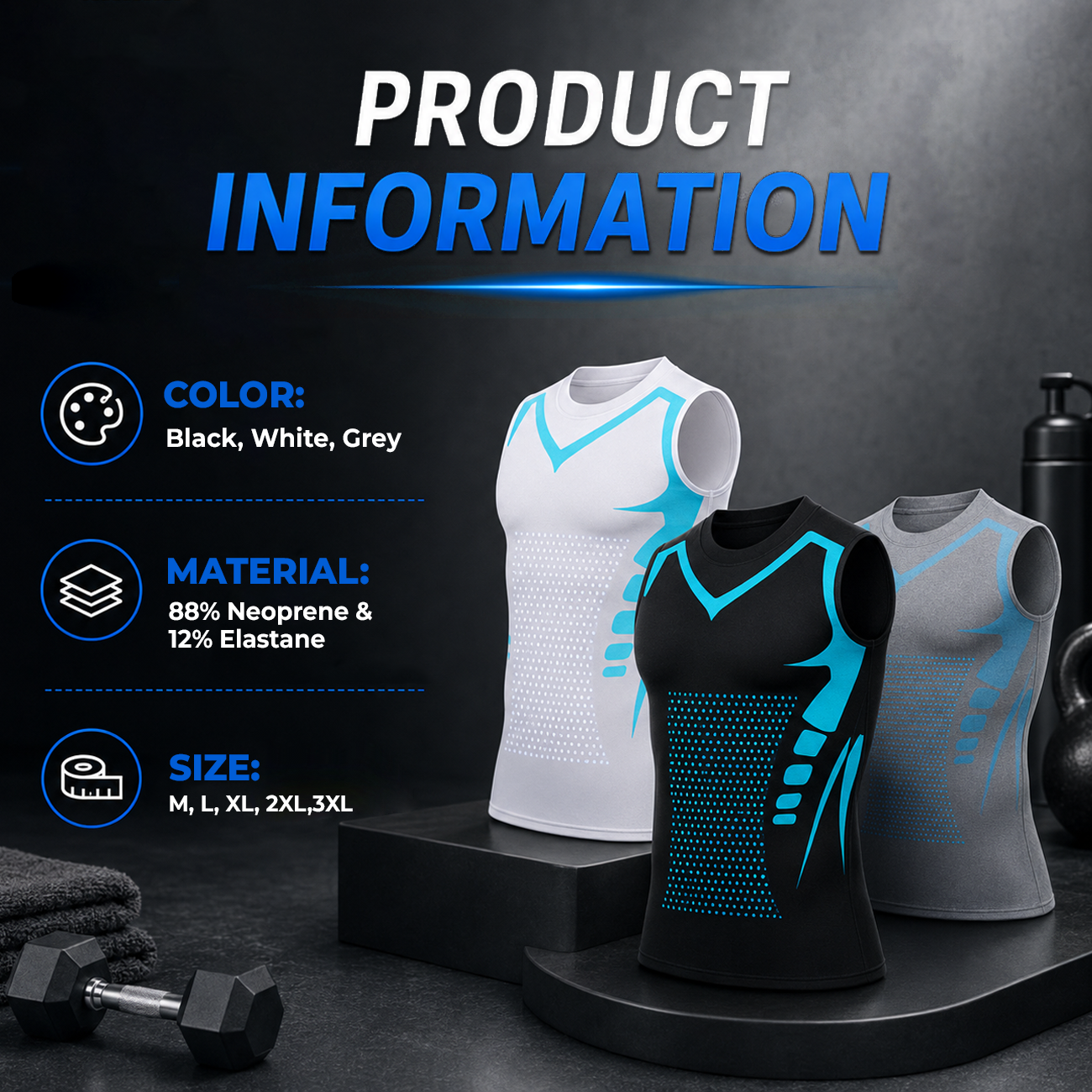 🔥 60% OFF TODAY 💪 Ionic Shaping Vest 🔥 Instantly Flattens Your Belly & Defines Your Chest