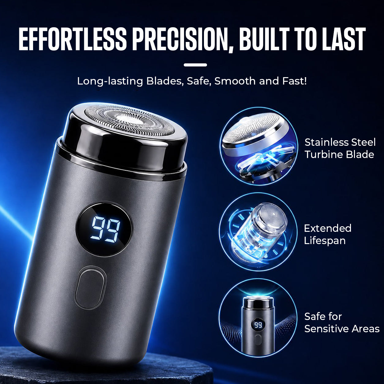 BEST DEAL 70% OFF + 🎁 BodyTrim™ Portable Men's Electric Shaver ⚡ Full-Body Grooming | 120-Min Runtime | Smart LED Display