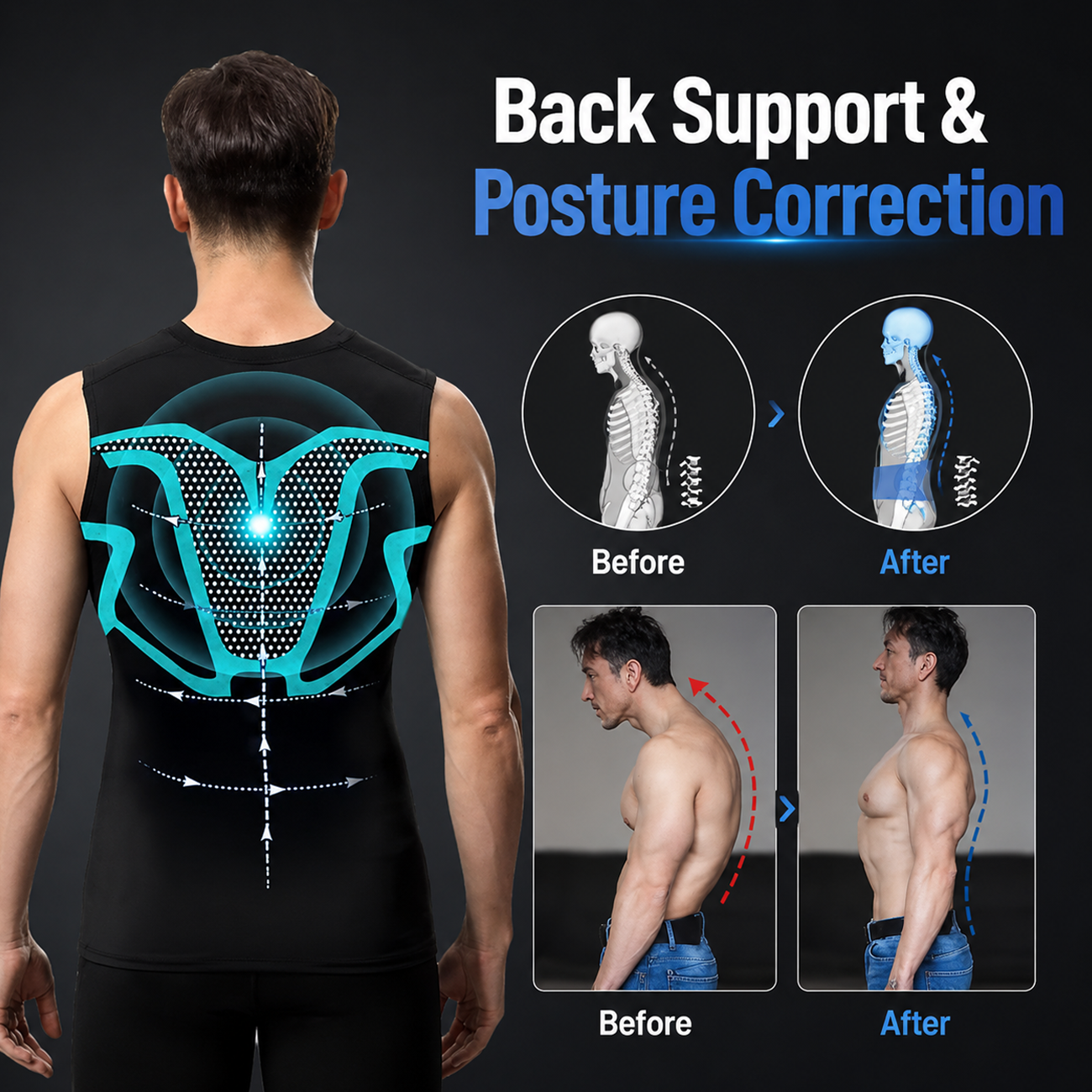 🔥 60% OFF TODAY 💪 Ionic Shaping Vest 🔥 Instantly Flattens Your Belly & Defines Your Chest