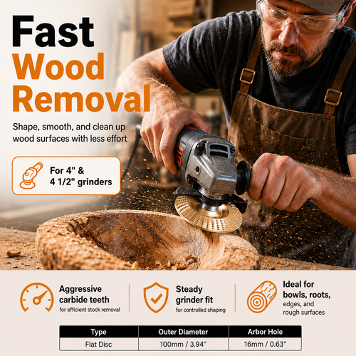 Angle Grinder Wood Shaping Disc