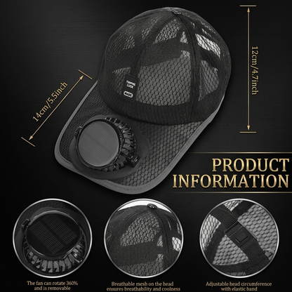 Father's Day 50% OFF + FREE GIFT ✨ 2026 Pro Outdoor Cooling Hat – Solar + USB Dual-Powered Fan Cap with UPF 50+ Sun Protection