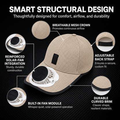 Father's Day 50% OFF + FREE GIFT ✨ 2026 Pro Outdoor Cooling Hat – Solar + USB Dual-Powered Fan Cap with UPF 50+ Sun Protection