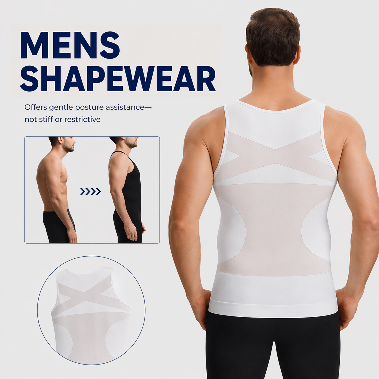 ⏰ SALE 60% OFF 🔥Men's Slimming Compression Vest for Abdomen and Waist Control