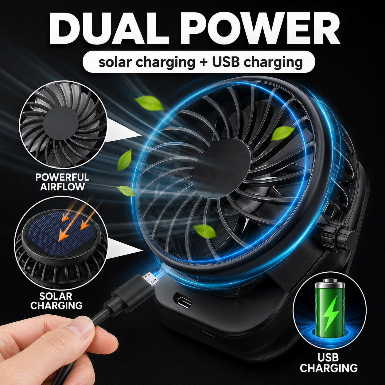 Father's Day 50% OFF + FREE GIFT ✨ 2026 Pro Outdoor Cooling Hat – Solar + USB Dual-Powered Fan Cap with UPF 50+ Sun Protection