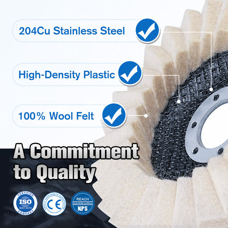 LAST DAY SALE 60% OFF✨ Wool Felt Flap Disc Polishing Wheel ✨ Polish Like a Pro