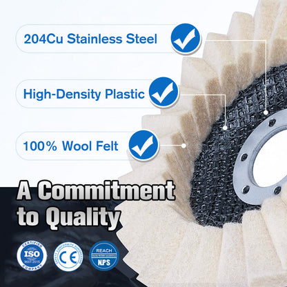 LAST DAY SALE 60% OFF✨ Wool Felt Flap Disc Polishing Wheel ✨ Polish Like a Pro