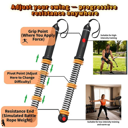 LAST PROMOTION: 60% OFF🔥 Adjustable Ropeless Battle Ropes Training