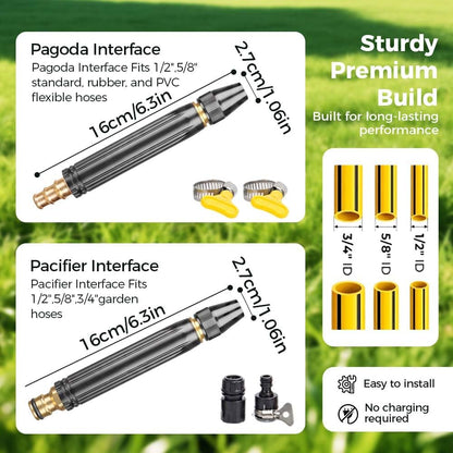 EXCLUSIVE DEAL 60% OFF⏳ Heavy Duty Adjustable Twist Hose Nozzle 🚀X10 Power Boost |8 Modes | Heavy-Duty Metal Body