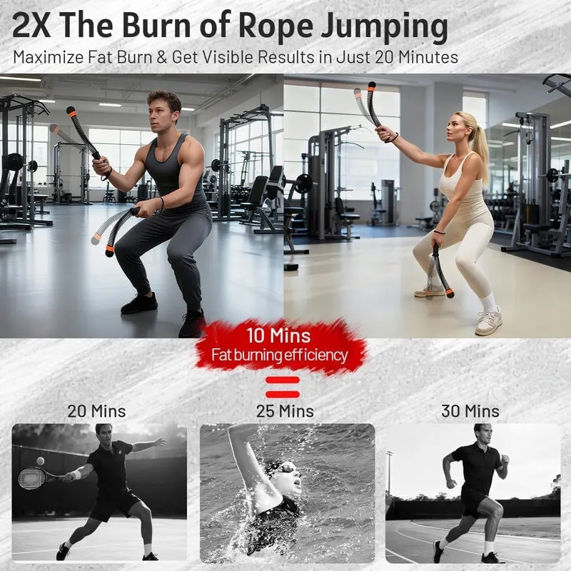 LAST PROMOTION: 60% OFF🔥 Adjustable Ropeless Battle Ropes Training