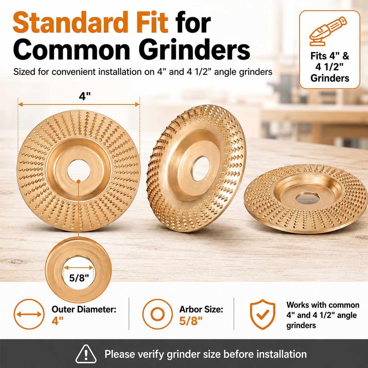 Angle Grinder Wood Shaping Disc