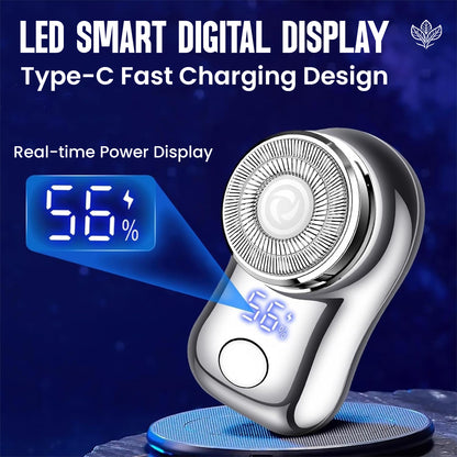 EXCLUSIVE 70% OFF + FREE GIFT 🔥 2026 UPGRADED Mini-Shave Portable Electric Shaver | 1M+ Sold Worldwide 🏆 9,900RPM Power | LED Battery Display | IPX7 Wet & Dry Use