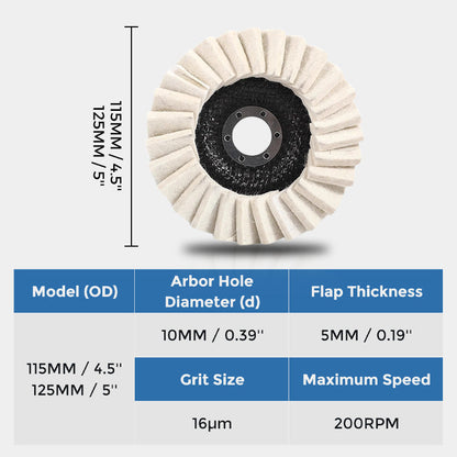 LAST DAY SALE 60% OFF✨ Wool Felt Flap Disc Polishing Wheel ✨ Polish Like a Pro