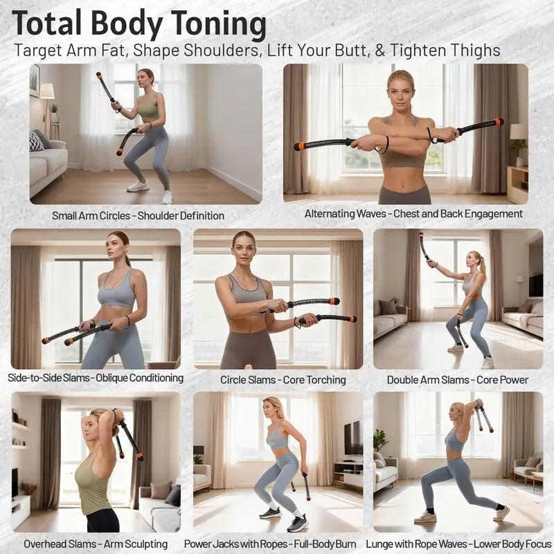 LAST PROMOTION: 60% OFF🔥 Adjustable Ropeless Battle Ropes Training