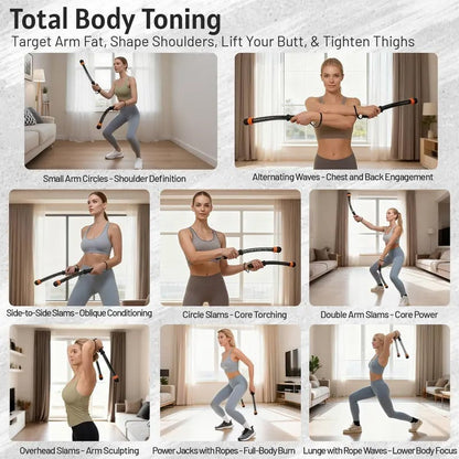 LAST PROMOTION: 60% OFF🔥 Adjustable Ropeless Battle Ropes Training