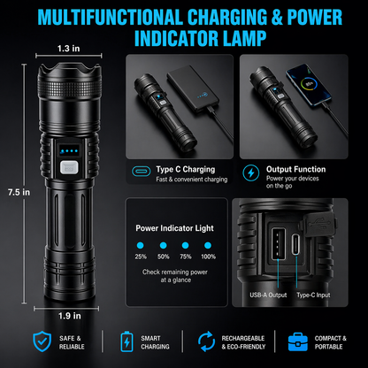 Last Day Promotion 60% OFF ⏰ Super Bright Ultimate Tactical Survival Flashlight