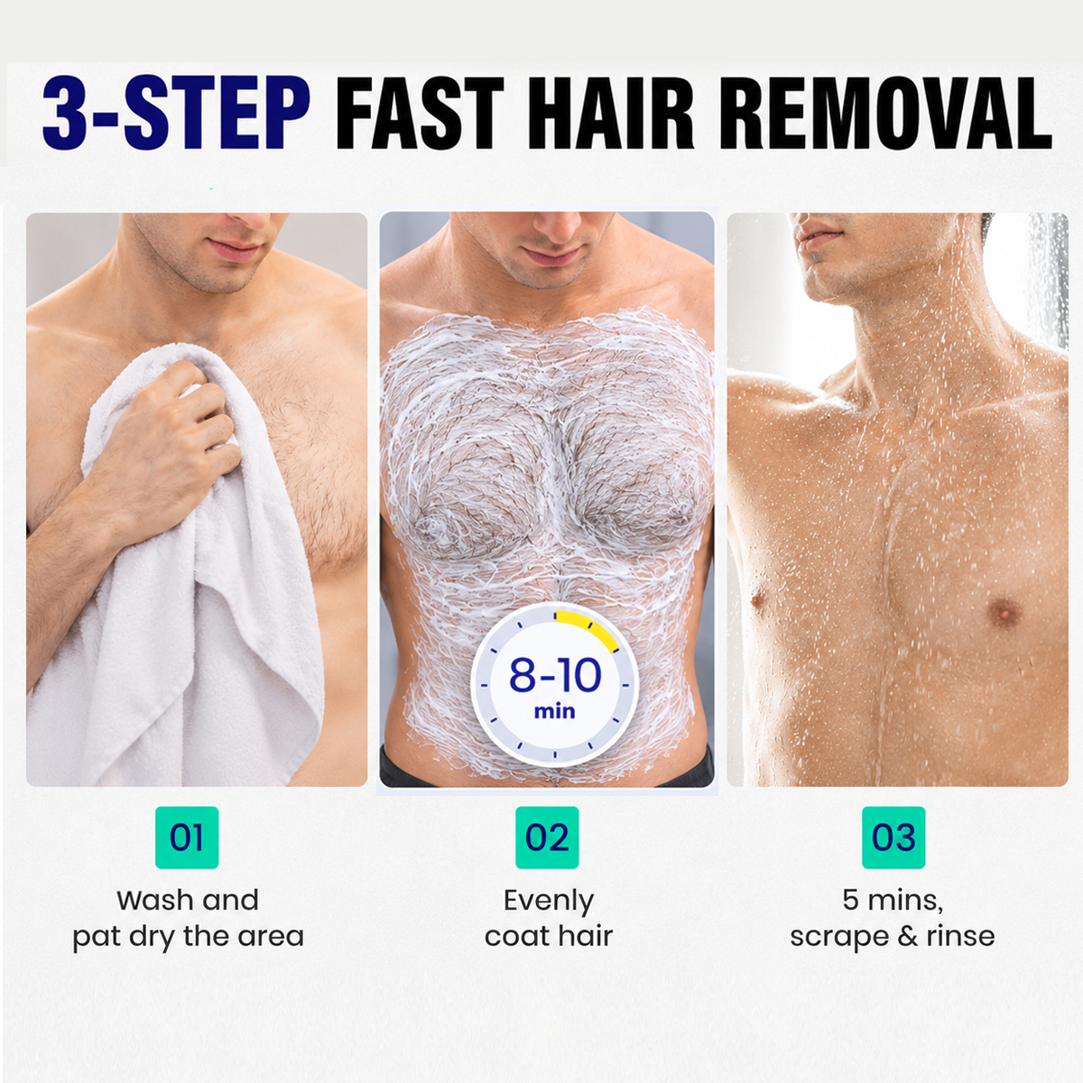 🔥 LAST DAY 60% OFF 🔥 Men's Intimate Hair Removal Cream 💪 Remove Hair Fast, Stay Smooth