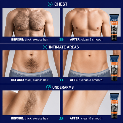 🔥 LAST DAY 60% OFF 🔥 Men's Intimate Hair Removal Cream 💪 Remove Hair Fast, Stay Smooth