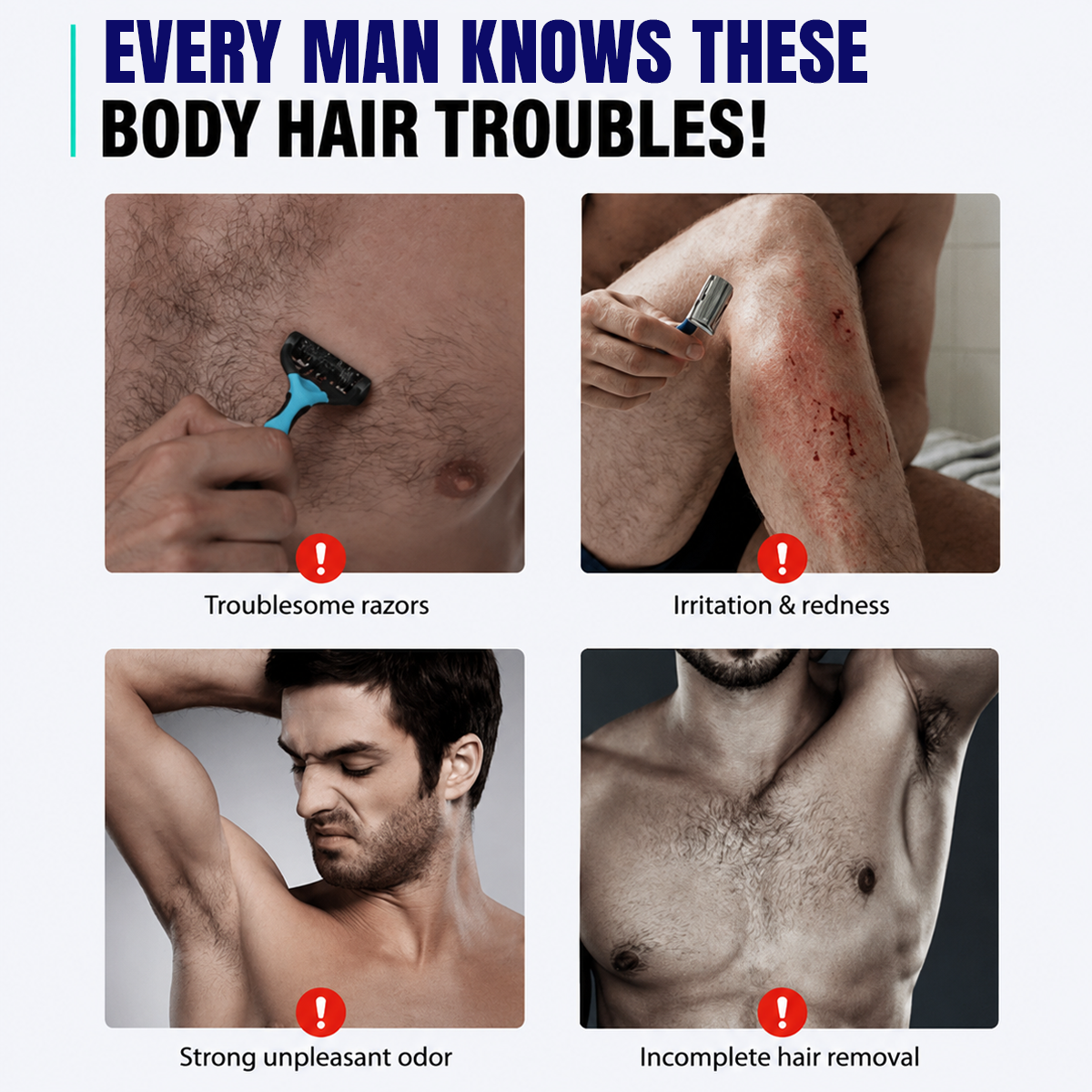 🔥 LAST DAY 60% OFF 🔥 Men's Intimate Hair Removal Cream 💪 Remove Hair Fast, Stay Smooth