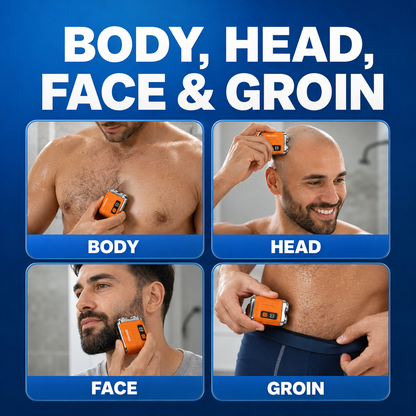 ⏰ FLASH DEAL 70% OFF + 🎁 2026 Version Portable Full Body Electric Shaver | 2M+ SOLD 🏆 | 9,900RPM Motor | 15-Blade Turbo Whirl System | Smart LED Display | IPX7 Wet/Dry
