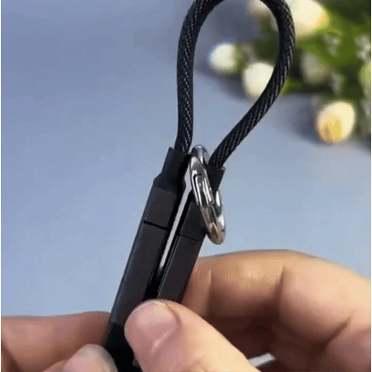 4-in-1 Digital Display Keychain Charging Cable