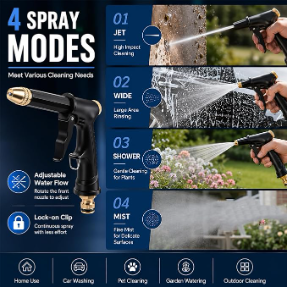 EXCLUSIVE DEAL 60% OFF⏳2026 Upgraded Heavy Duty Car Wash Water Gun🚀High-Pressure Boost | 360° Adjustable | Heavy-Duty Metal Body