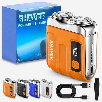 ⏰ MEGA SALE 70% OFF + FREE GIFT🔥2026 NEW Portable Mini Rotary Electric Shaver|1M+ Sold Worldwide 🏆| 9000RPM Magnetic Dual-Head |Rechargeable IPX7 Waterproof Wet/Dry