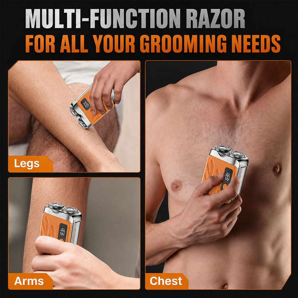 ⏰ MEGA SALE 70% OFF + FREE GIFT🔥2026 NEW Portable Mini Rotary Electric Shaver|1M+ Sold Worldwide 🏆| 9000RPM Magnetic Dual-Head |Rechargeable IPX7 Waterproof Wet/Dry