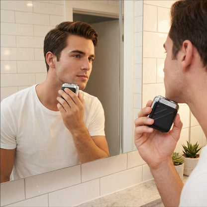 ⏰ 60% OFF + FREE GIFT 🔥 Men's Portable Mini Rotary Electric Shaver, 2026 Upgraded Rechargeable Wet/Dry Shaver