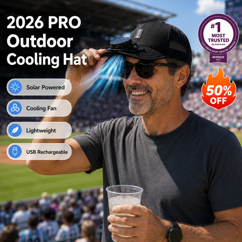 Father's Day 50% OFF + FREE GIFT ✨ 2026 Pro Outdoor Cooling Hat – Solar + USB Dual-Powered Fan Cap with UPF 50+ Sun Protection