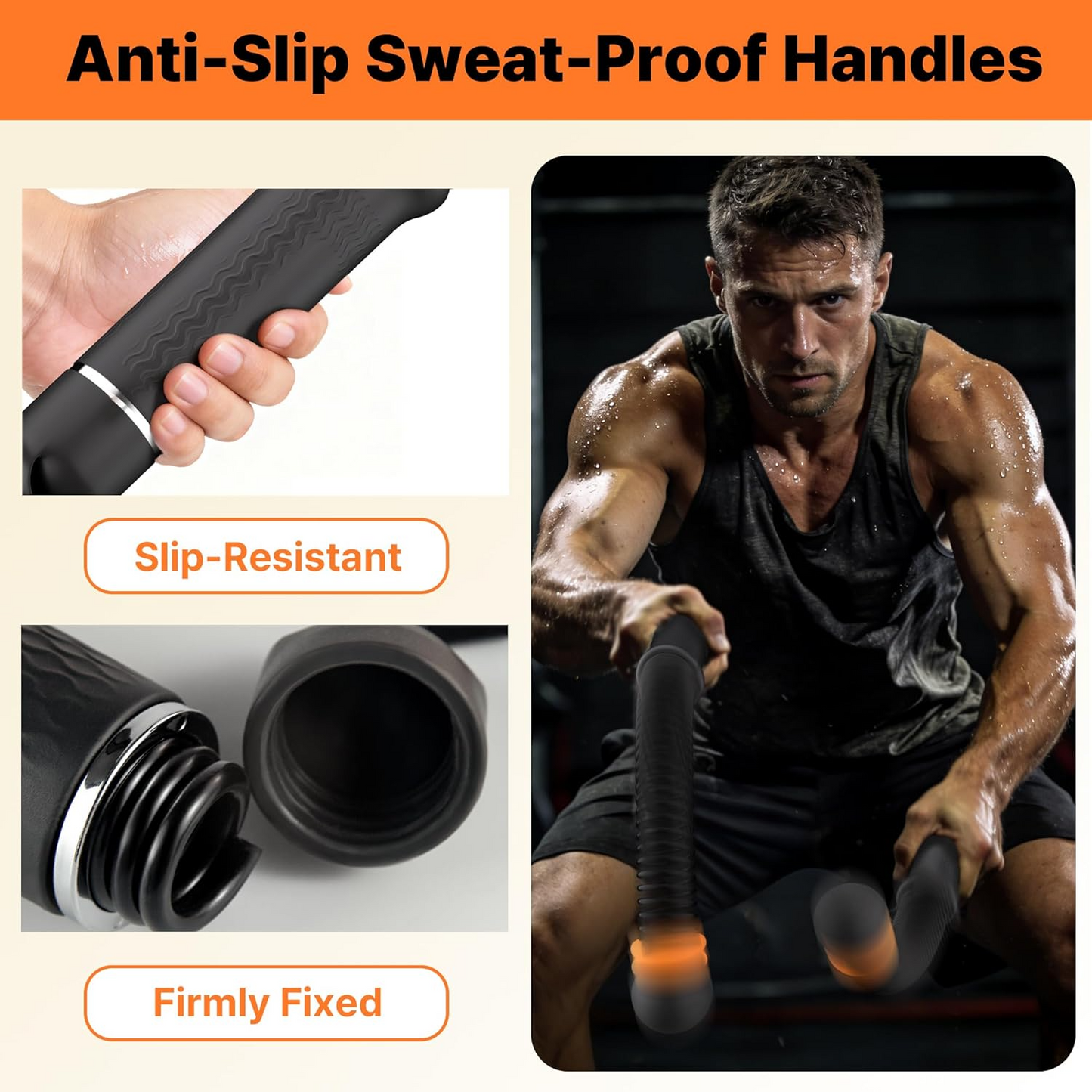 LAST DAY SALE: 60% OFF🔥 Adjustable Ropeless Battle Ropes Training