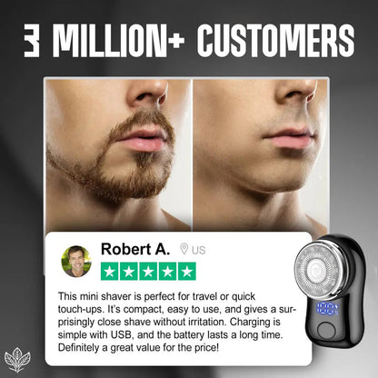 EXCLUSIVE 70% OFF + 🎁🪒 2026 VERSION Mini-Shave Portable Electric Shaver | 3M+ Sold Worldwide🏆9,900RPM Power | 120-Min Runtime | IPX7 Wet & Dry Use