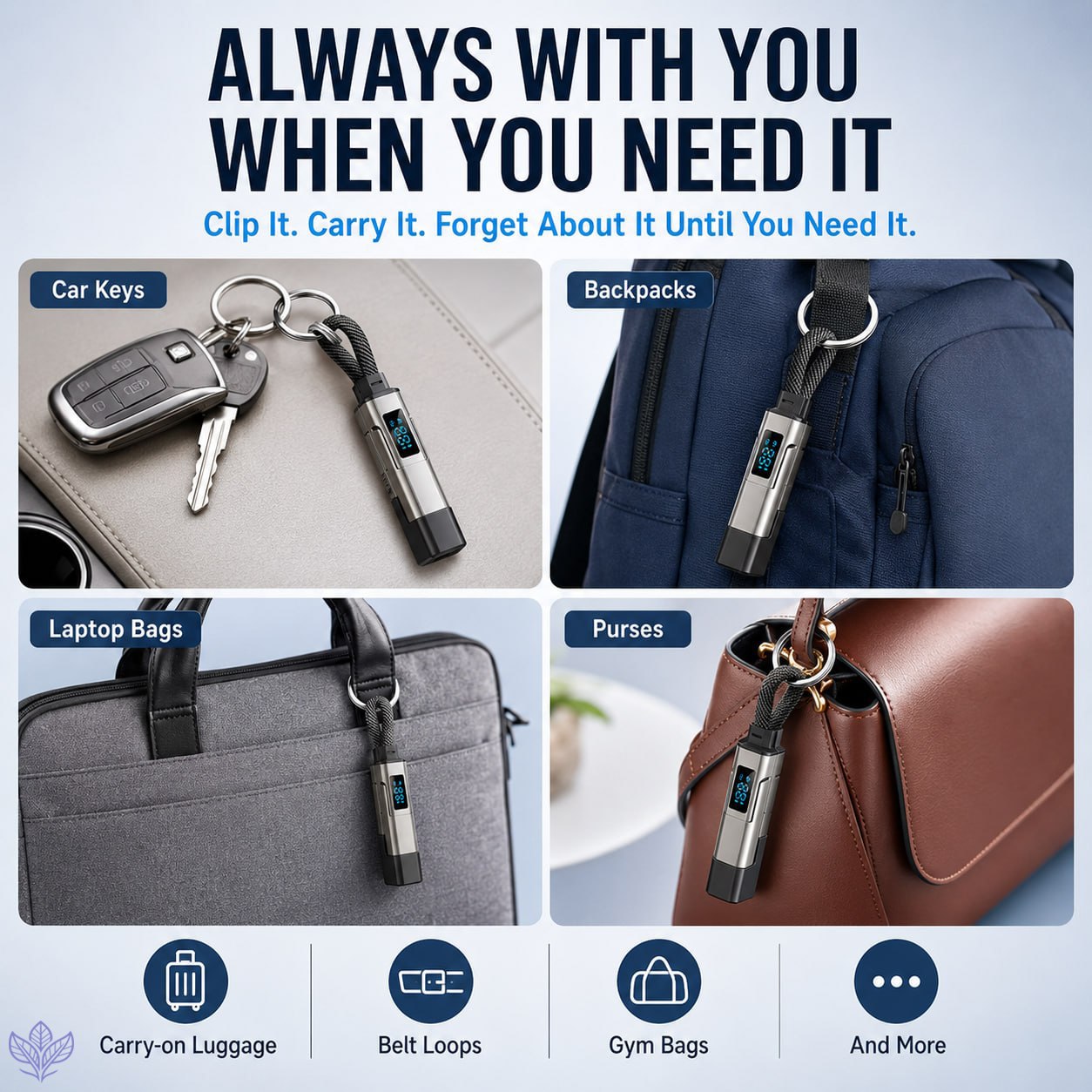 🔥SUMMER SALE 60% 💥 4-in-1 Digital Display Keychain Charging Cable - Ready For More Devices And More Charging Situations