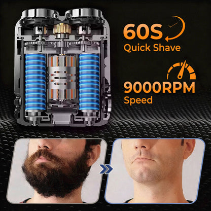 ⏰ 60% OFF + FREE GIFT 🔥 Men's Portable Mini Rotary Electric Shaver, 2026 Upgraded Rechargeable Wet/Dry Shaver