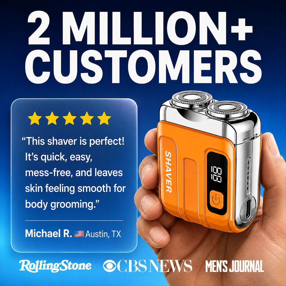 ⏰ BEST DEAL OFFER : 70% OFF + 🎁 | 2026 Version Portable Full Body Electric Shaver | 2M+ SOLD 🏆 | 9,900RPM Motor | 15-Blade Turbo Whirl System | Smart LED Display | IPX7 Wet/Dry