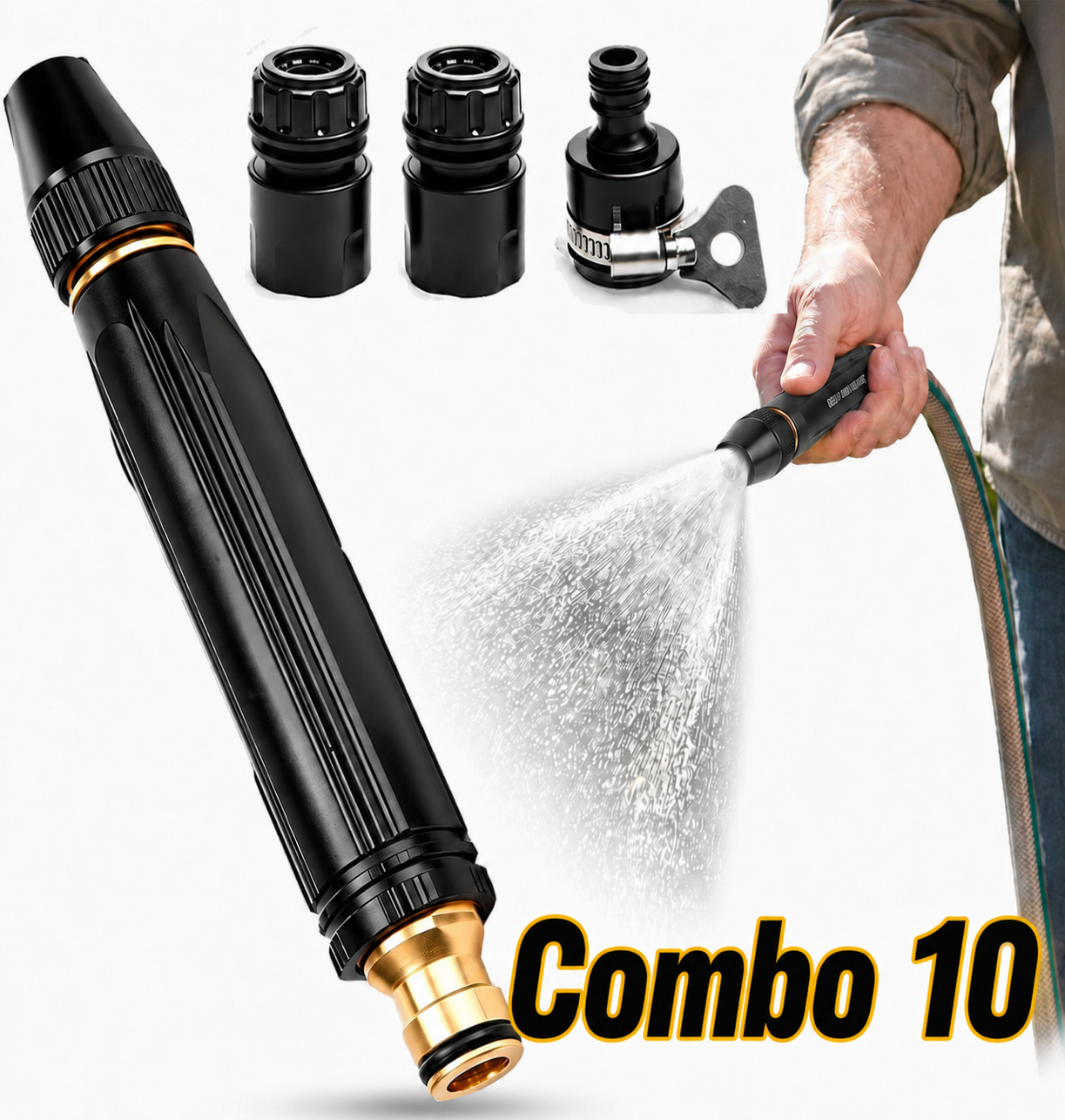 🔥SUMMER SALE: 70% OFF🔥Heavy Duty Adjustable Twist Hose Nozzle Jet Sweeper Nozzle