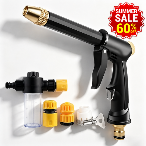 EXCLUSIVE DEAL 60% OFF⏳2026 Upgraded Heavy Duty Car Wash Water Gun🚀High-Pressure Boost | 360° Adjustable | Heavy-Duty Metal Body