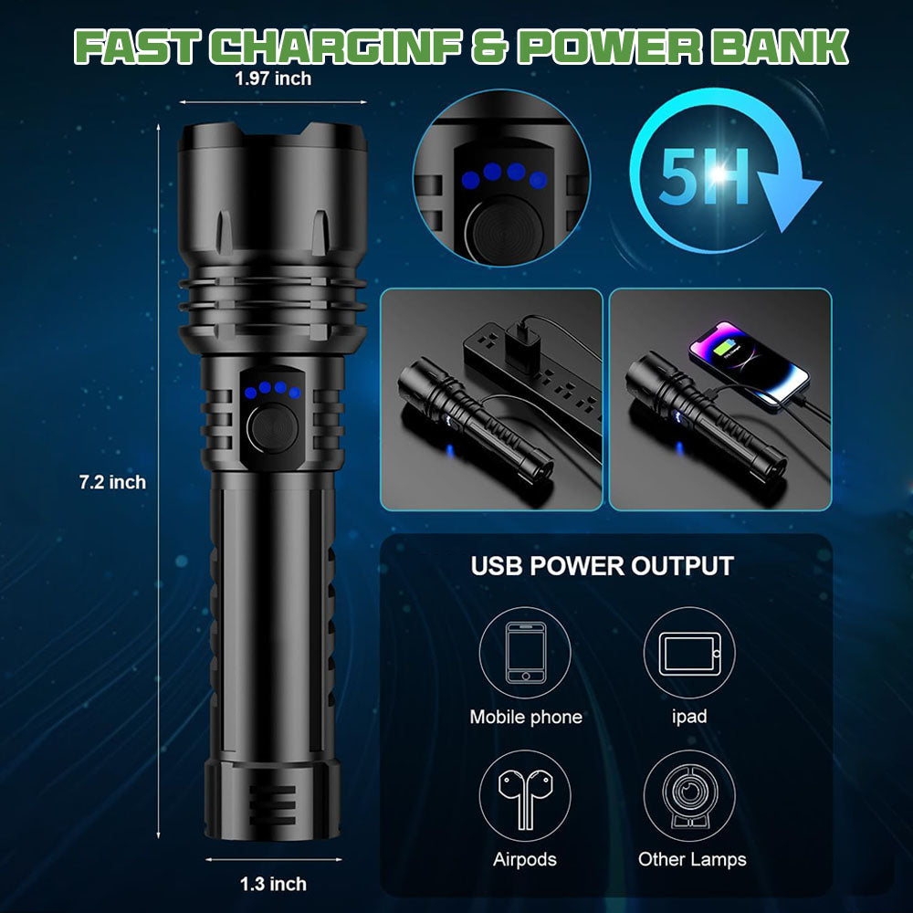 🔥LIMITED SALE 60% OFF!!⏰ 🔦 Super Bright Ultimate Tactical Flashlight, Military-Grade Toughness