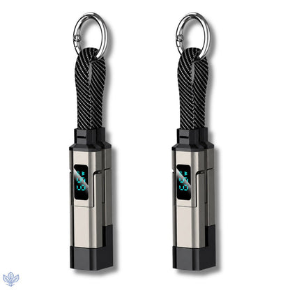 4-in-1 Digital Display Keychain Charging Cable