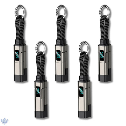 4-in-1 Digital Display Keychain Charging Cable
