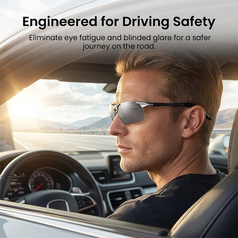 EXCLUSIVE DEAL 60% OFF ⏰ 2026 UPGRADED 🏆 New-Photochromic Sunglasses with Anti-glare Polarized Lens
