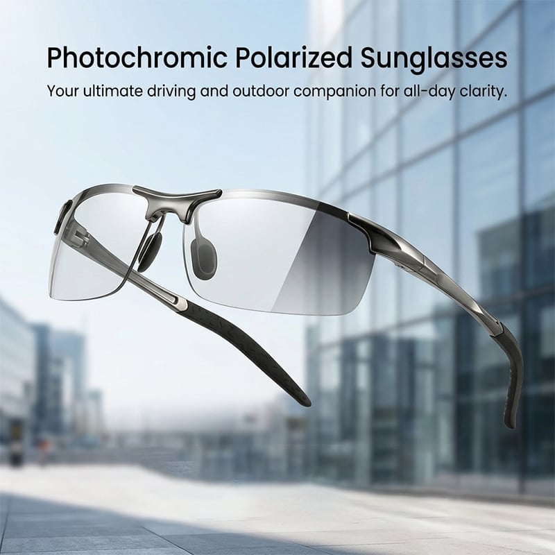 EXCLUSIVE DEAL 60% OFF ⏰ 2026 UPGRADED 🏆 New-Photochromic Sunglasses with Anti-glare Polarized Lens